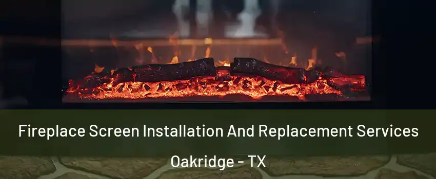 Fireplace Screen Installation And Replacement Services Oakridge - TX