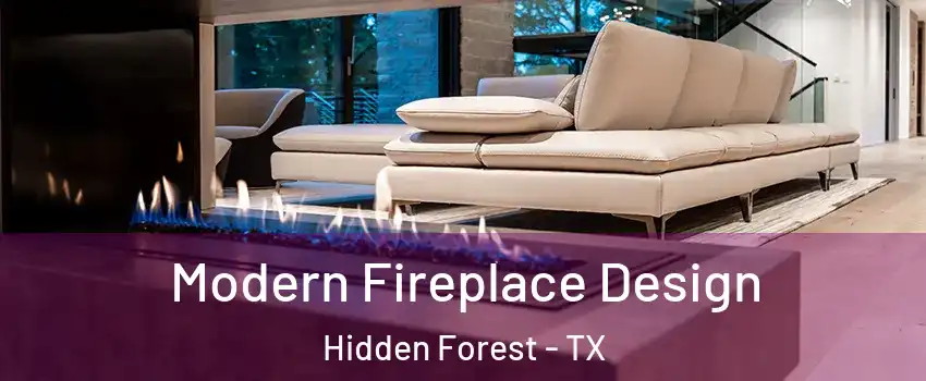 Modern Fireplace Design Hidden Forest - TX